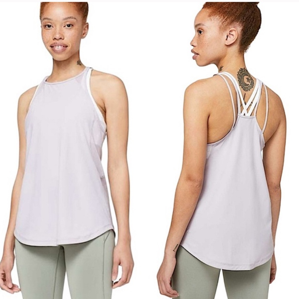 Lululemon run off route lavender workout tank